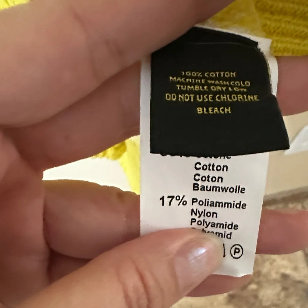 Yellow and White Women's Checkered Cardigan - Image 4