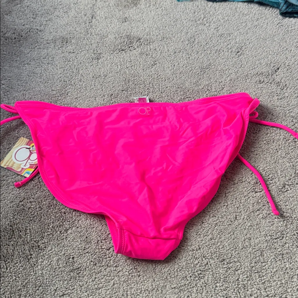 Op Hot Side Tie Pink Bikini Bottom SIZE XL - Image 5