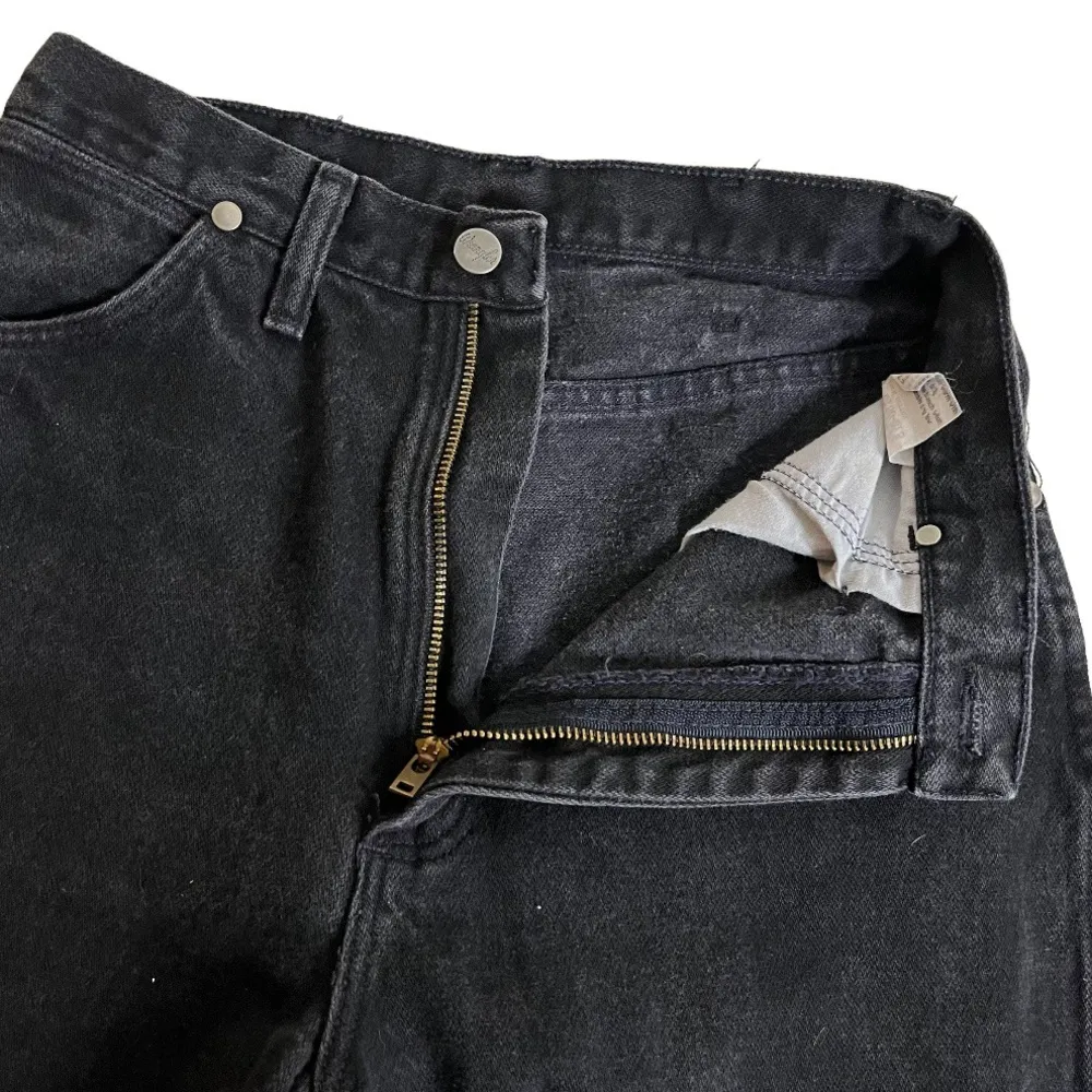 WRANGLER Bareback Black Jeans 12NBPWK Classic Fit Tapered Leg Size 9/10 VINTAGE - Image 5