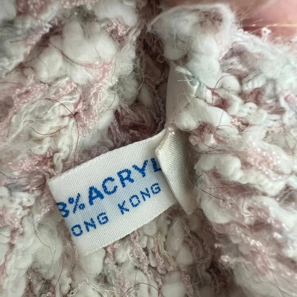 Designed by Deans Vintage Silk Blend Pink Women's Vest Size Medium Chunky Knit - Image 8