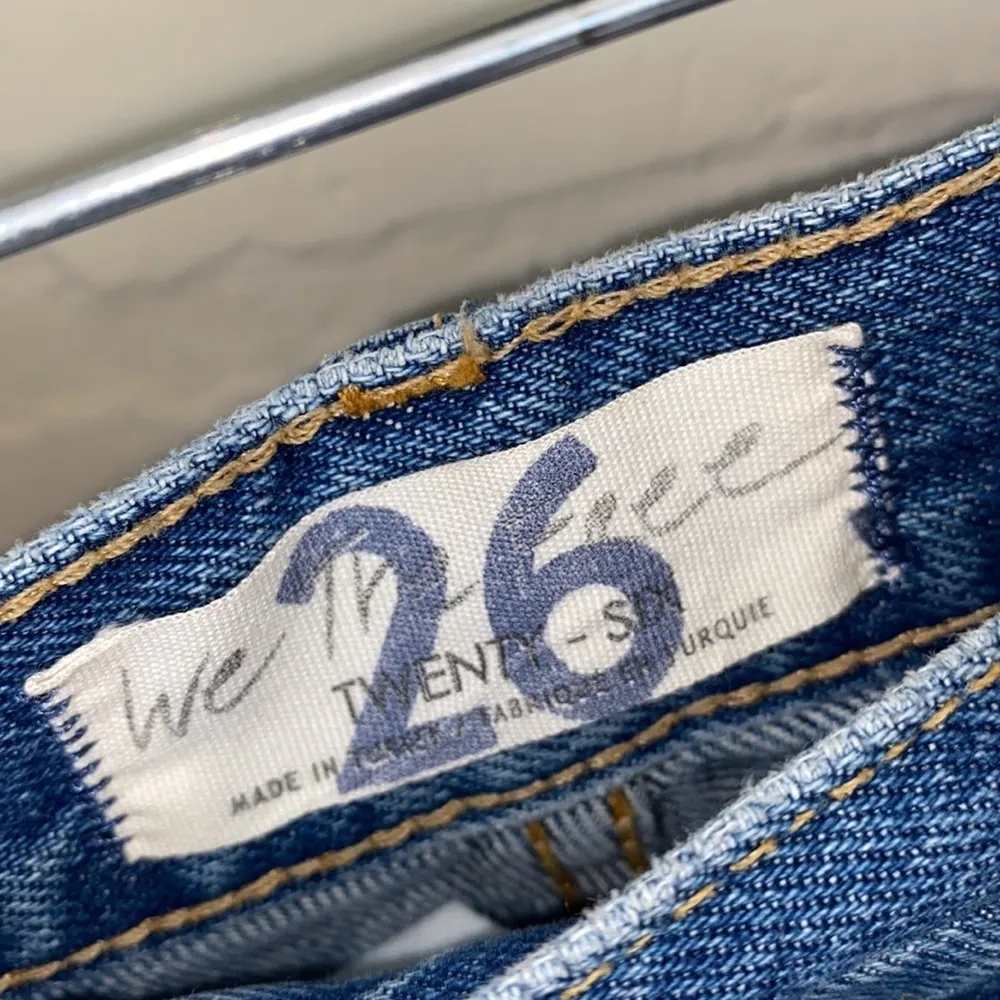 Free people jeans the lasso denim in sapphire‎ button fly high rise distressed - Image 8