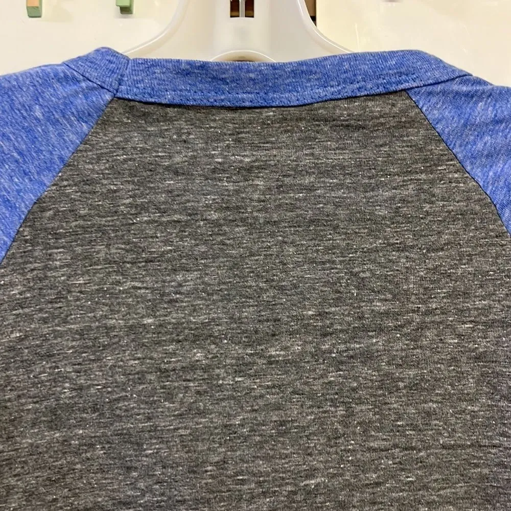 Disney Parks Gray/Blue 3/4 Sleeve Baseball ALL DAY 24/7 365 EVERYDAY Shirt - Image 11