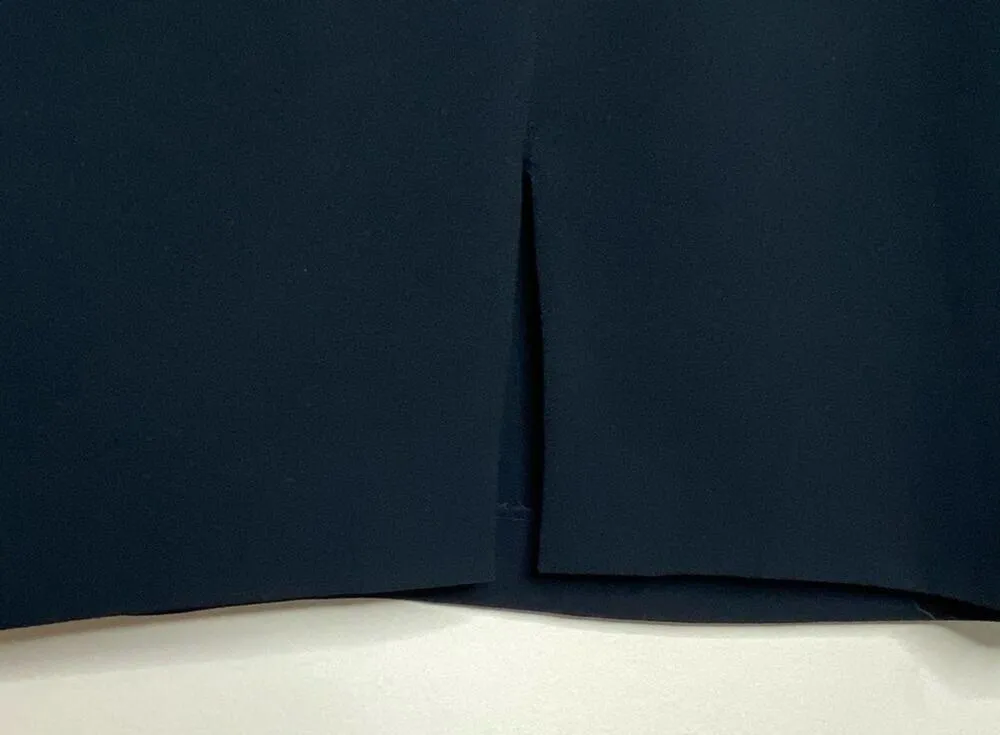 Max Mara Little Black Dress Noir Solid Cap Sleeve Short Cinched Chest Made Italy - Image 7