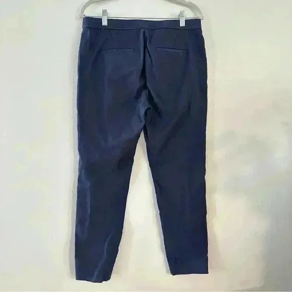 J Crew Womens Size 8 Dark Blue‎ Casual Dress Pants Straight Leg Stretch - Image 4