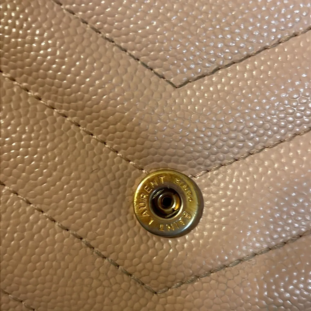 Yves Saint Laurent Blush Pink Leather Wallet - Image 10