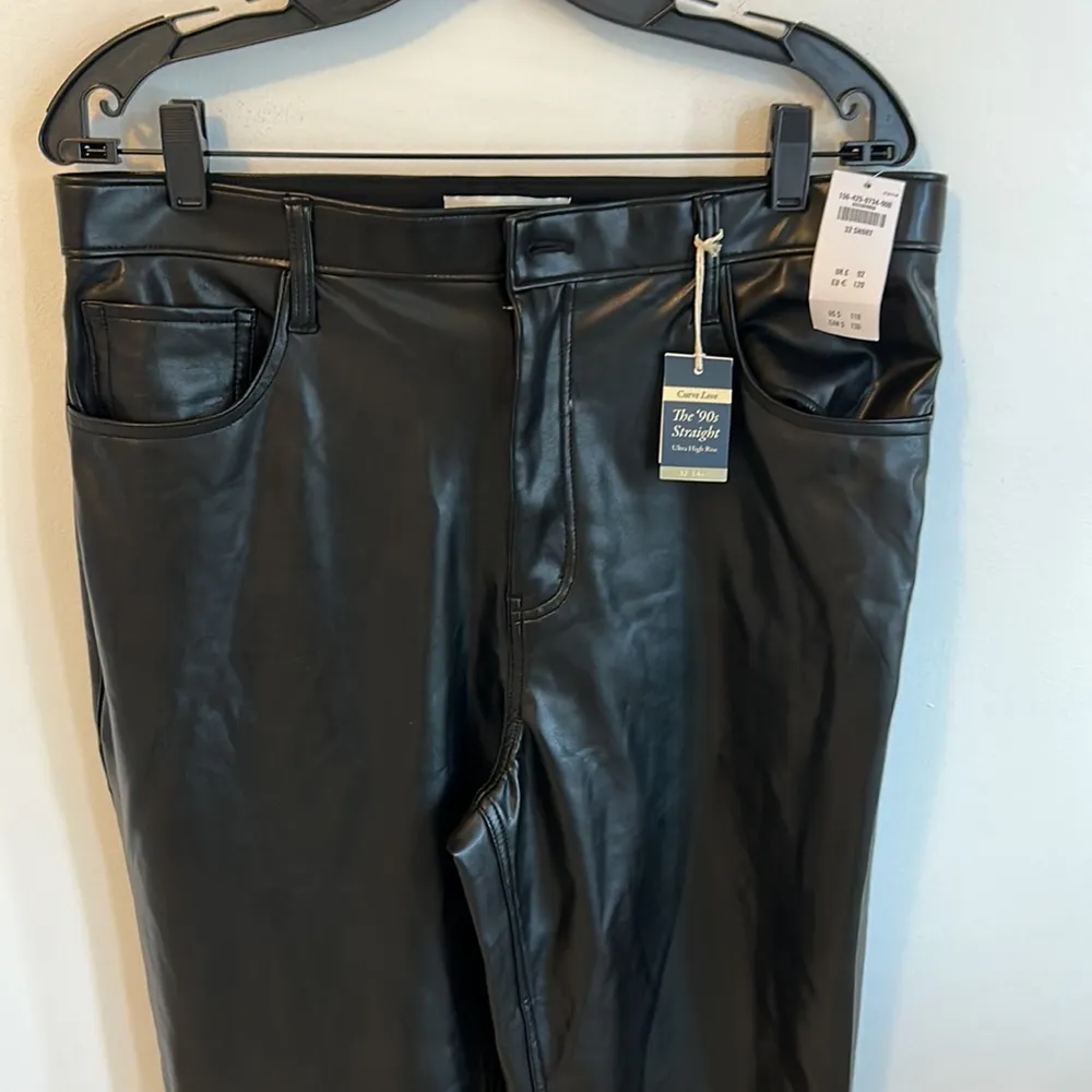 Abercrombie & Fitch Curve Love 90’s Straight Faux Leather Pants - Image 6