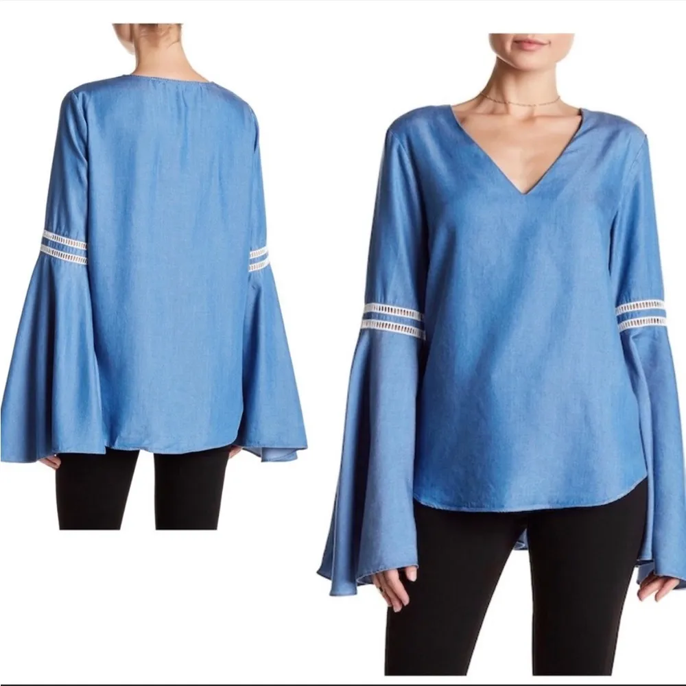 Lovers + Friends Bell Sleeve Shirt Size XS - Image 10