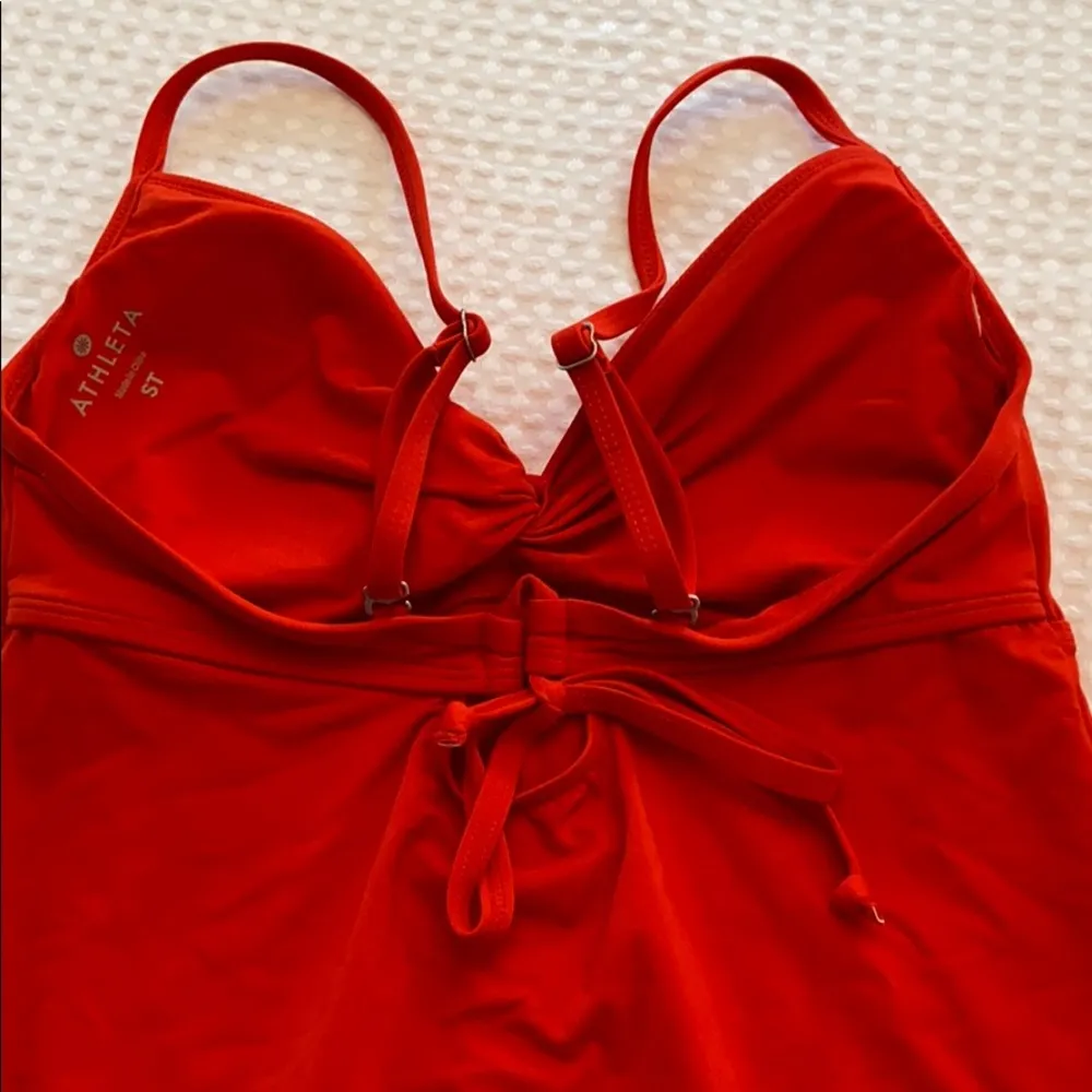 ATHLETA Tankini Top RED Small Tall ST - Image 6