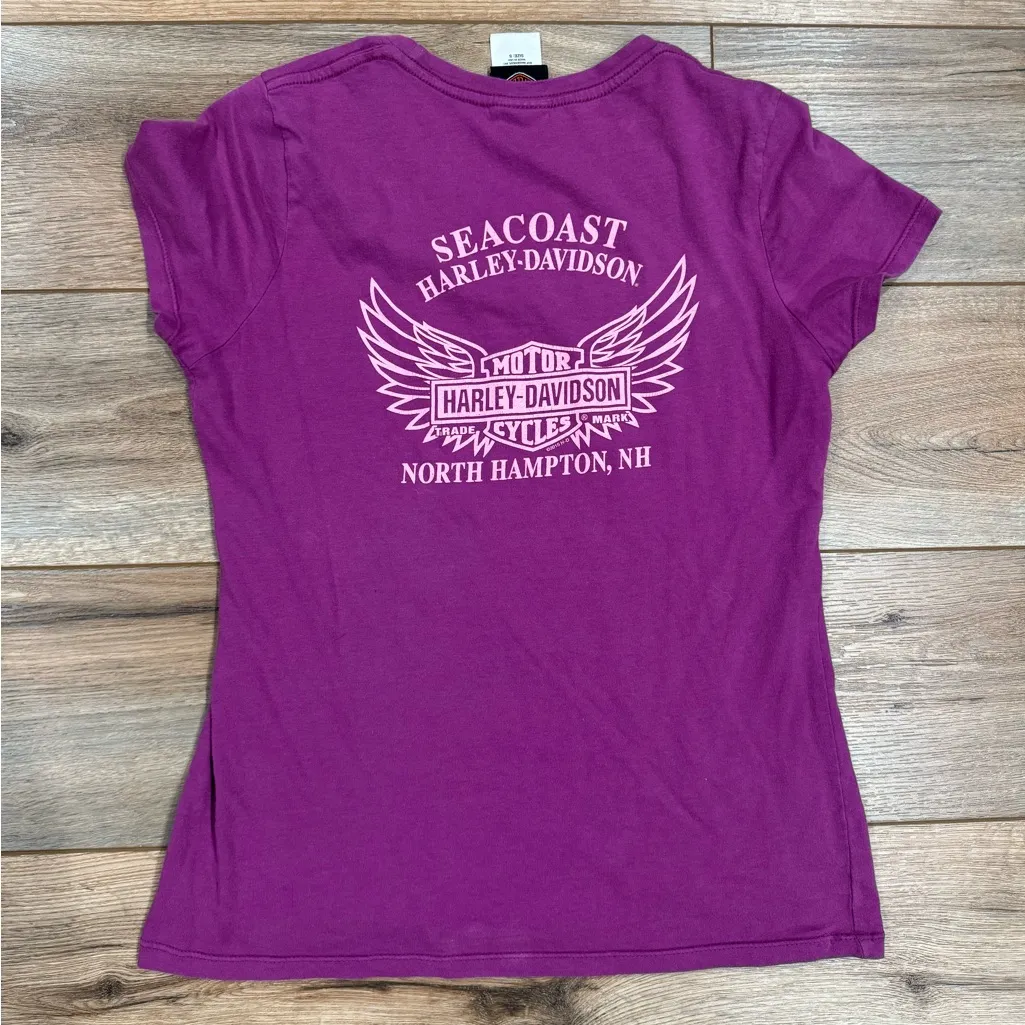 HARLEY DAVIDSON VINTAGE 2000s Y2k Fitted Graphic Tee | Size Small - Image 3