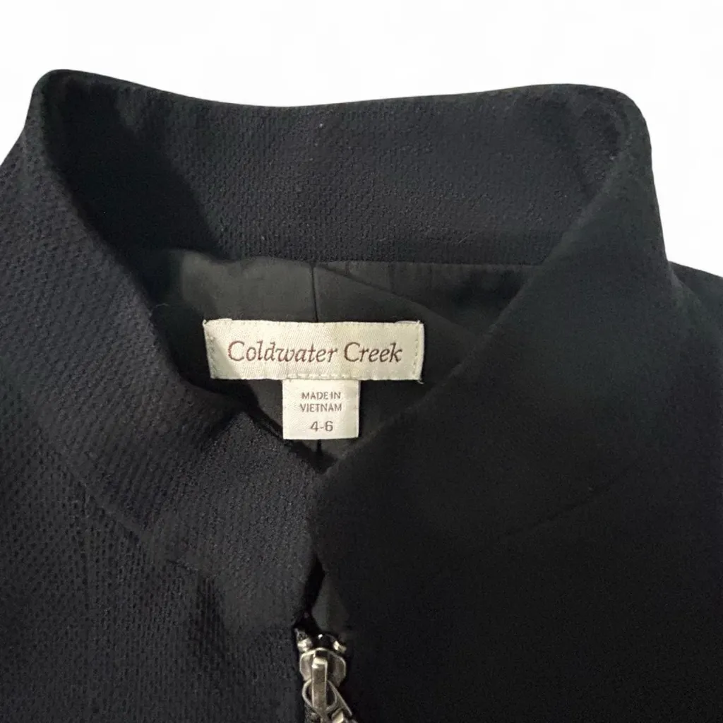 Used Coldwater Creek Black Full-Zip Jacket Women’s Size 4-6 - Image 2