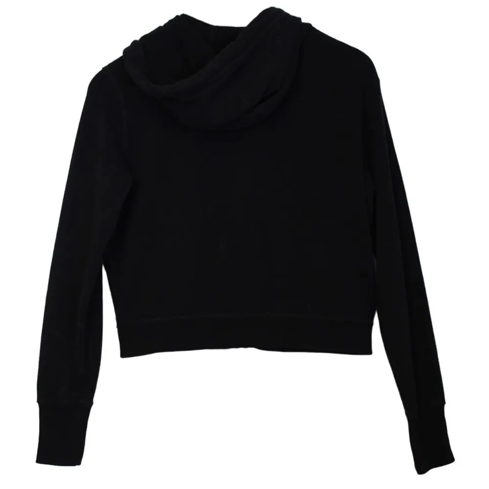 Women's Abercrombie & Fitch Black Zip Up Long Sleeve Hoodie Sweatshirt Size XS - Image 2