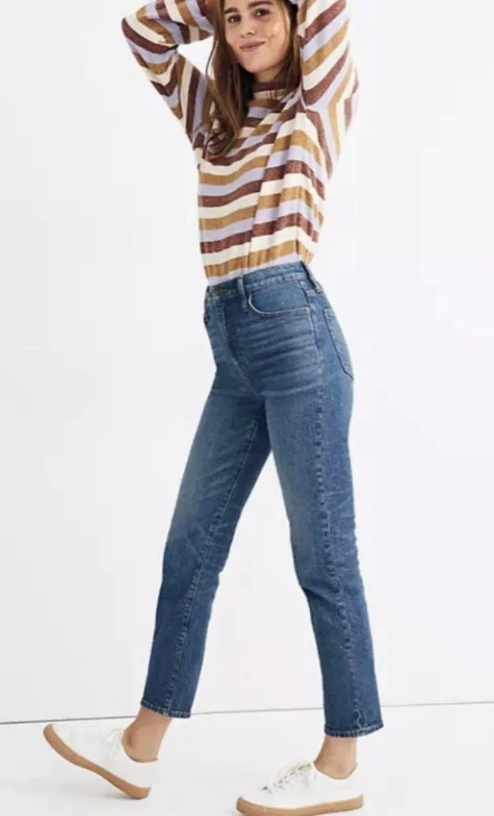 Classic Medium Wash Straight Leg Jeans - Size 26 - Image 3