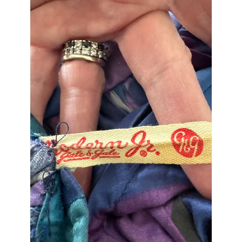 Vtg 50's circle plaid skirt Modern Jr by Gale & Gale TABIT metal zipper XXS Purple - Image 6