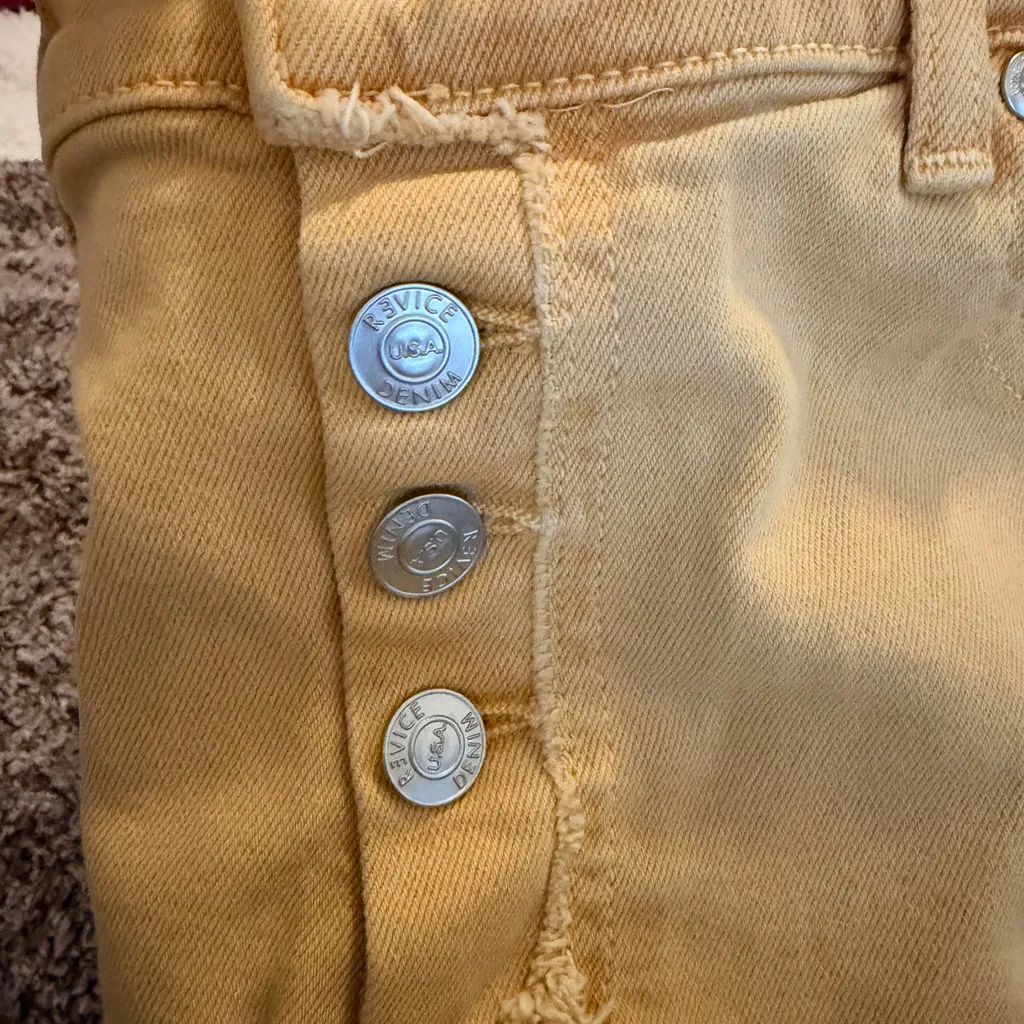 REVICE NWOT Exposed Button Fly Stretch Cropped Jeans - Image 4