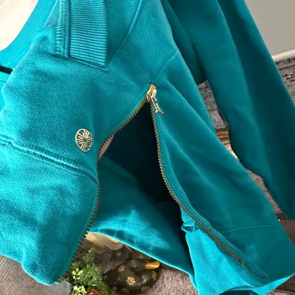 Lilly Pulitzer Beach Comber pullover Sweatshirt size s in Maldives green NWOT - Image 4