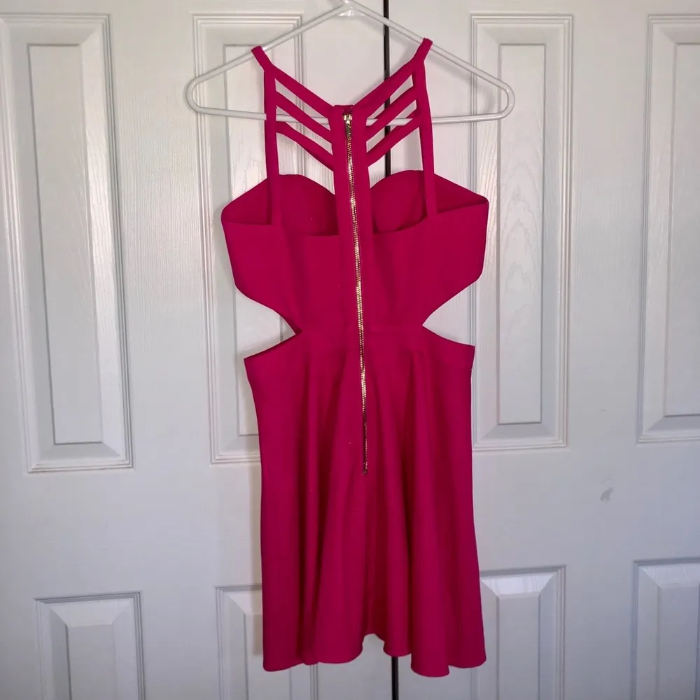 NBD x Naven Twins Eye Candy Dress in Hot Pink S - Image 5