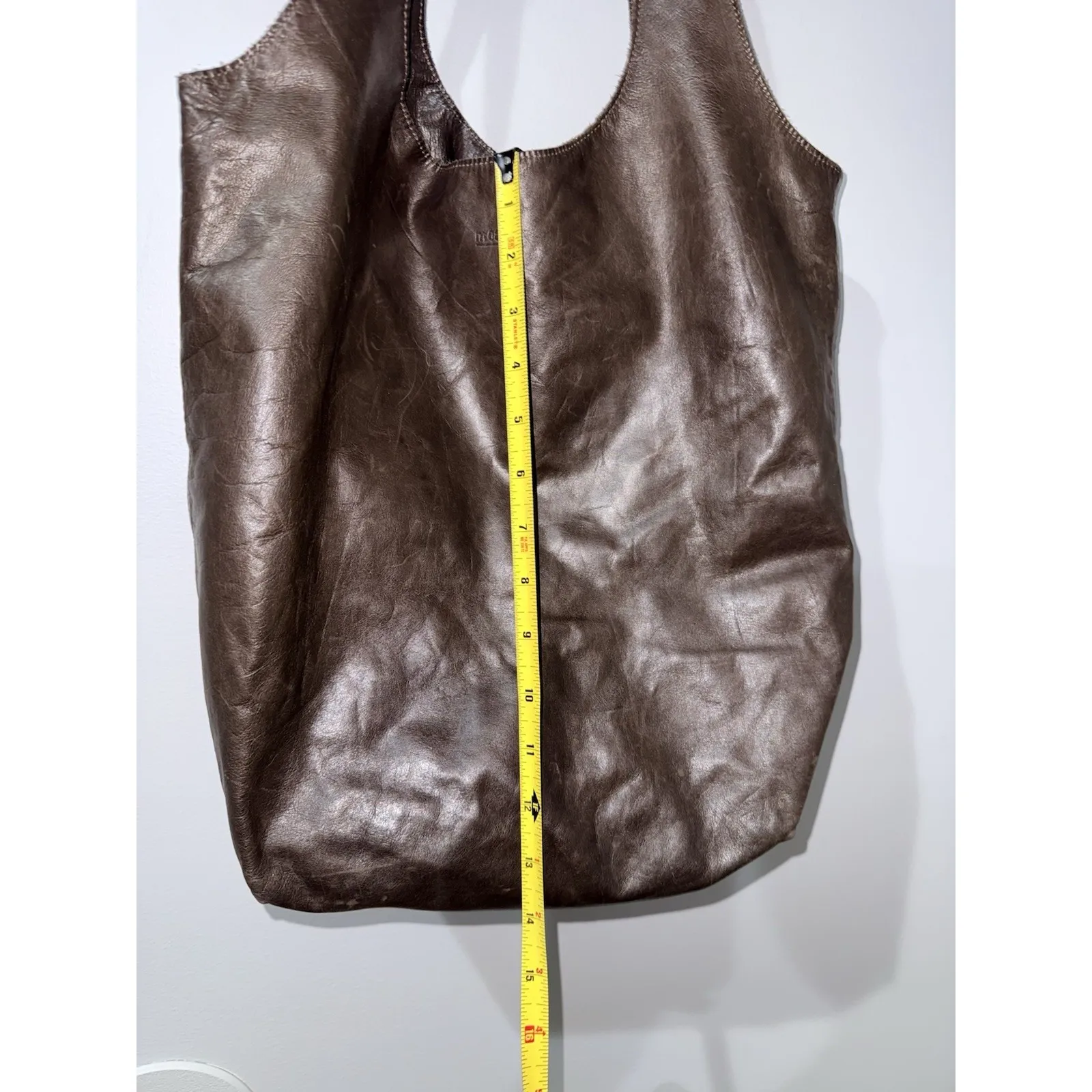 Bretelle Shopping Bag Brown Hobo Boho Shoulder Bag M0851 J - Image 10