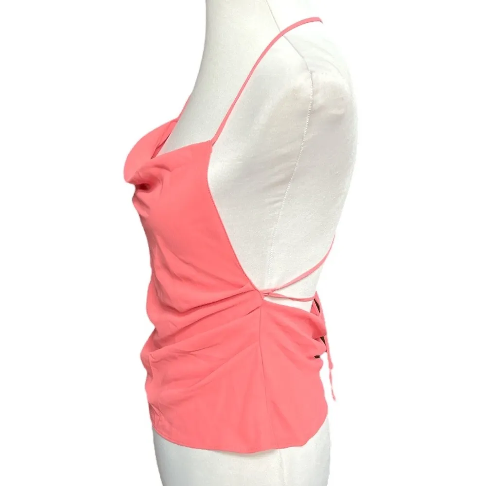 Amanda Uprichard Marietta Open Back Blouse Pink Size XSmall - Image 2