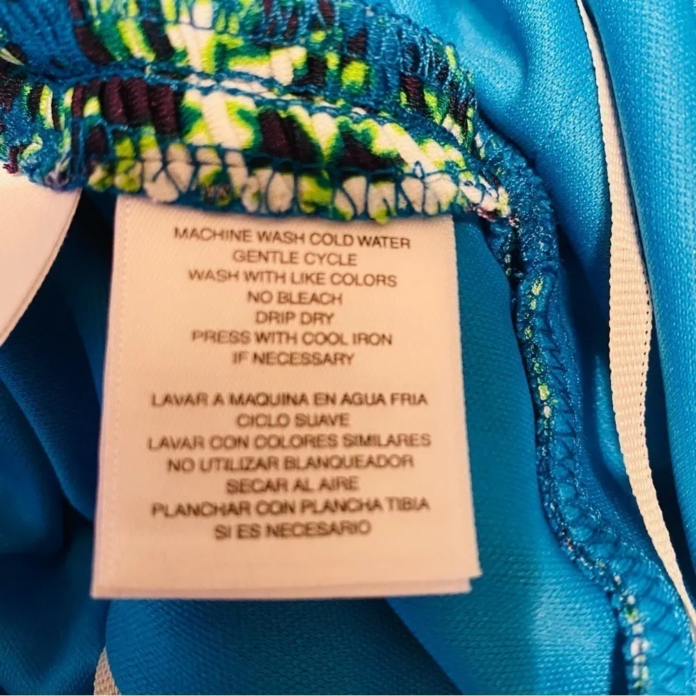 KASPER sleeveless column maxi dress in blue and green size 10 - Image 9