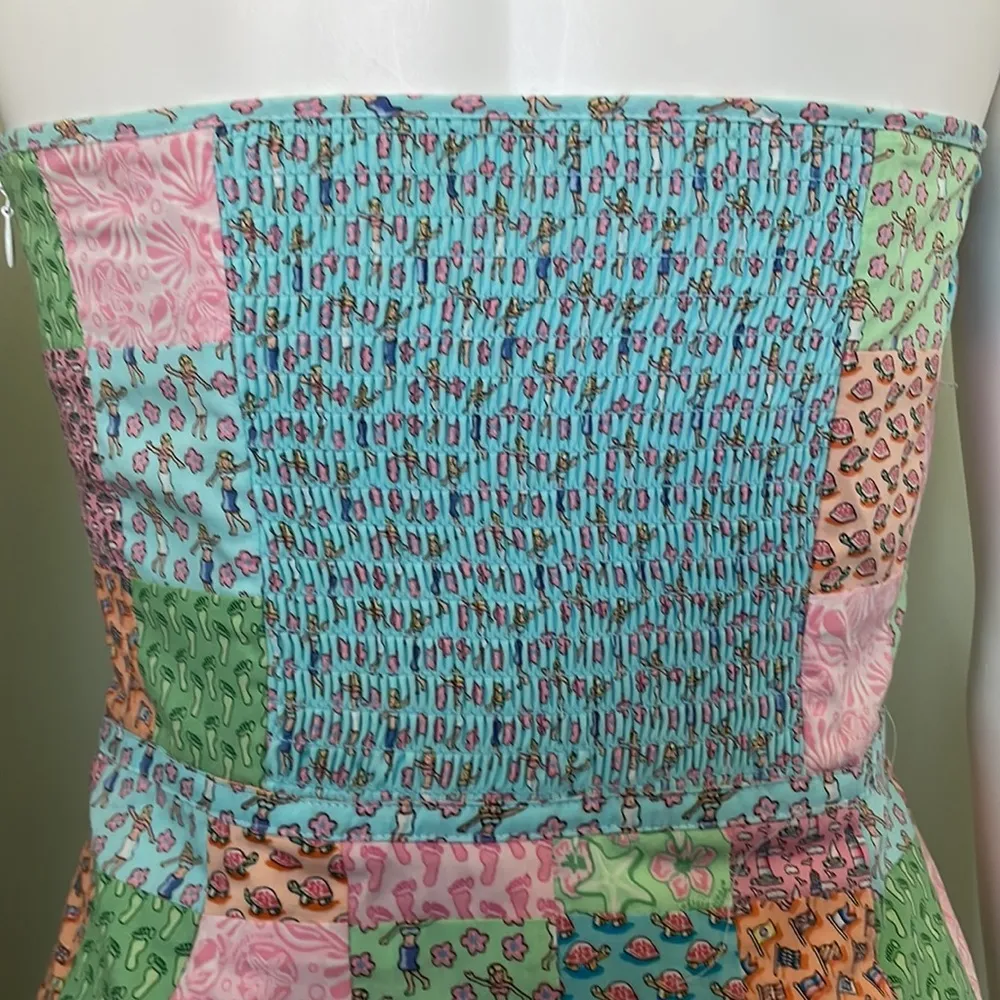Vineyard Vines Seaside Patchwork Dress Strapless - Image 7