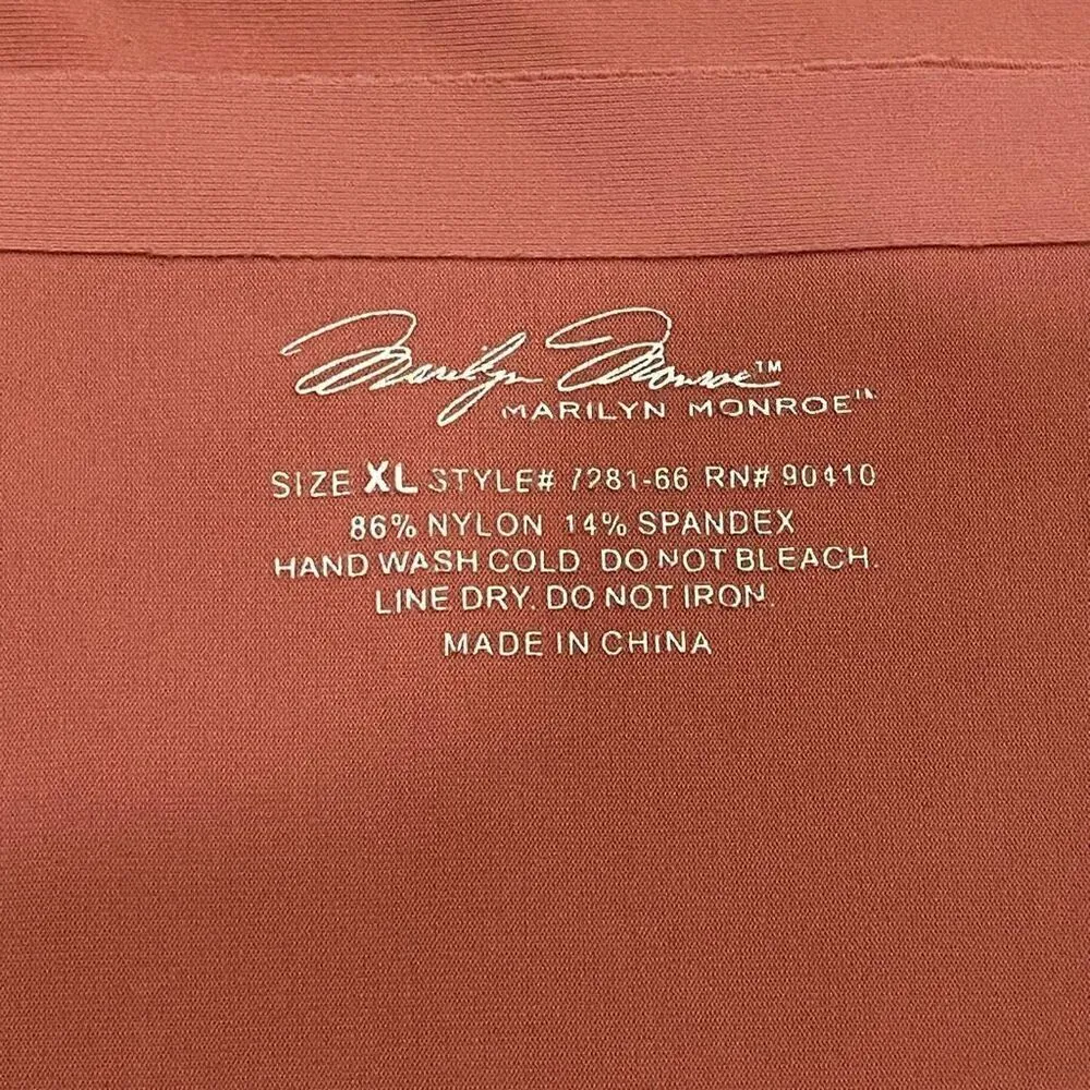 Marilyn Monroe Rust Red Seamless Bralette Crop Cami Top XL Nylon Spandex Adjusta - Image 3
