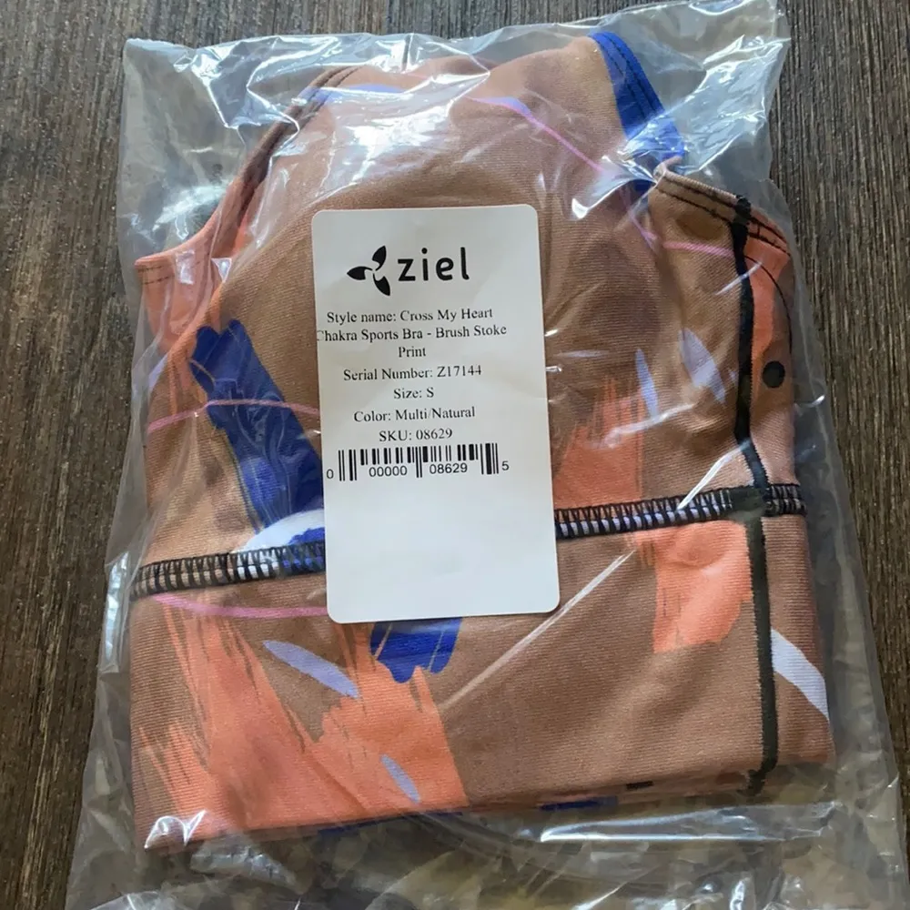 My Heart Chakra Sports Bra Tan - Image 2