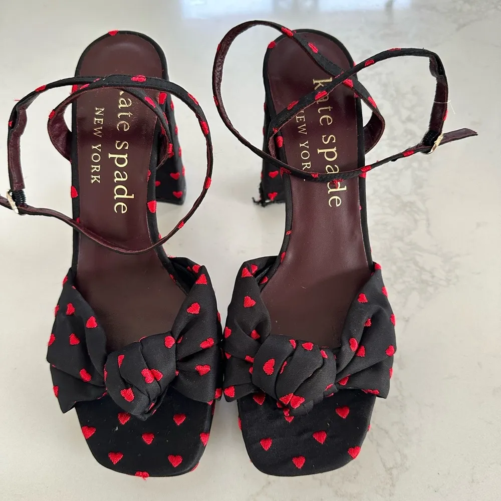 Kate Spade heart polka dot platforms in size 9 - Image 2