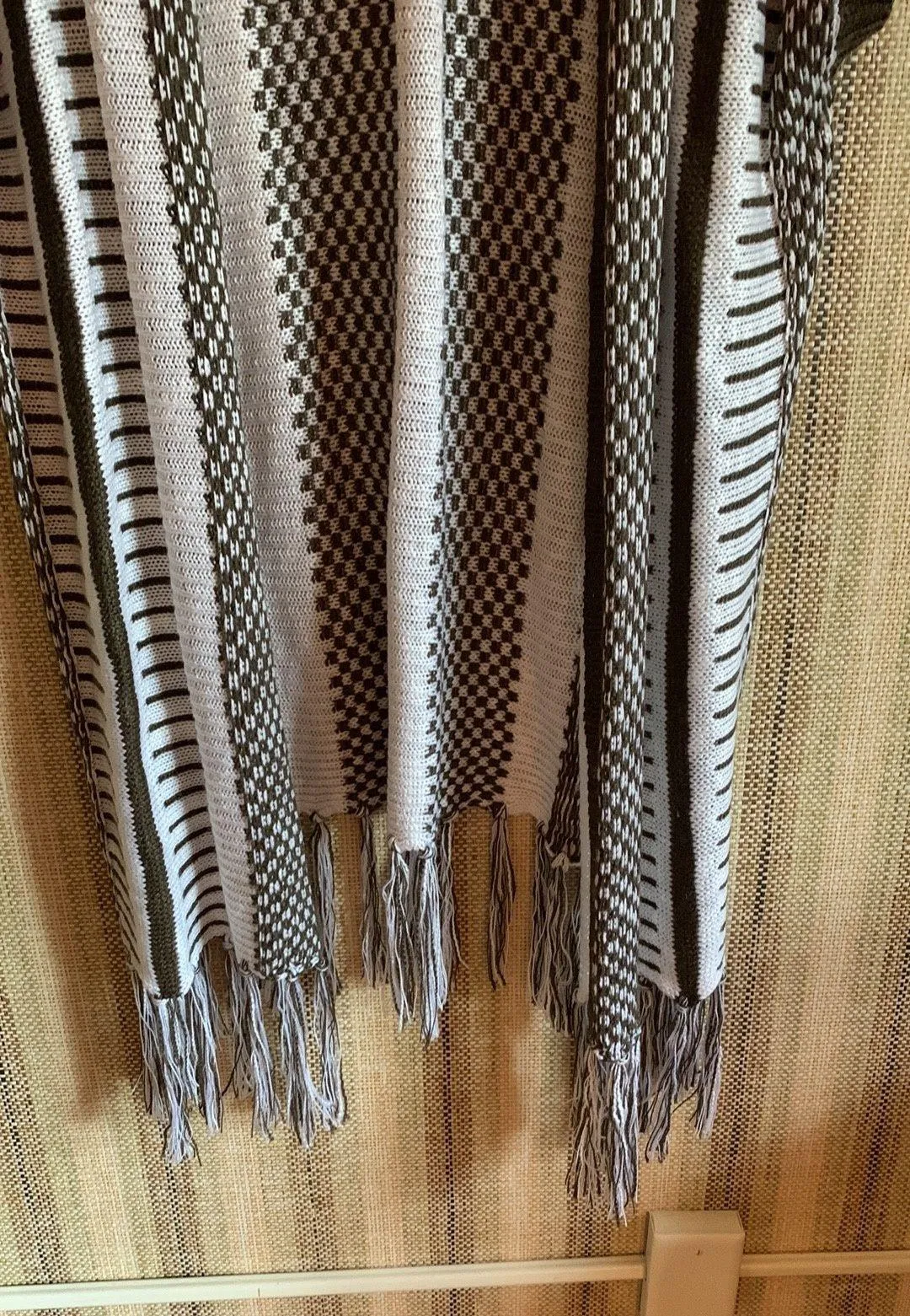 Full Body Length Cardigan Size XL Brown/White Short Sleeve Women Western - Image 5