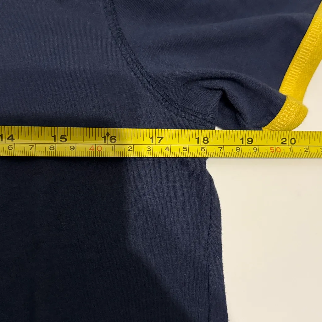 Levi’s Navy Gold Trim Cropped Logo Tee Size S Levi Strauss 1853 Graphic Shirt - Image 10