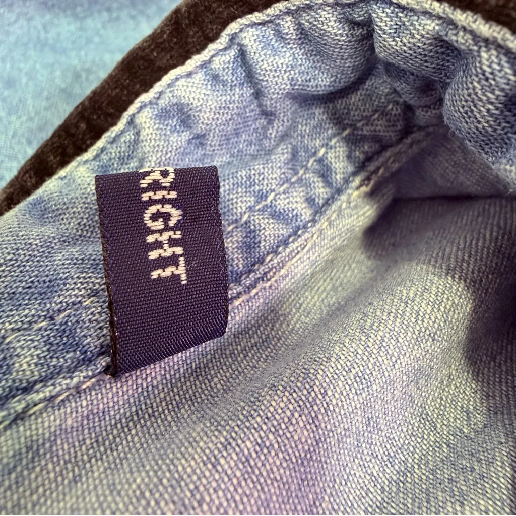 Vintage 90s Let’s Quiz Again Ugly Christmas Denim Shirt Western Cowboy Cats L Blue Size L - Image 11