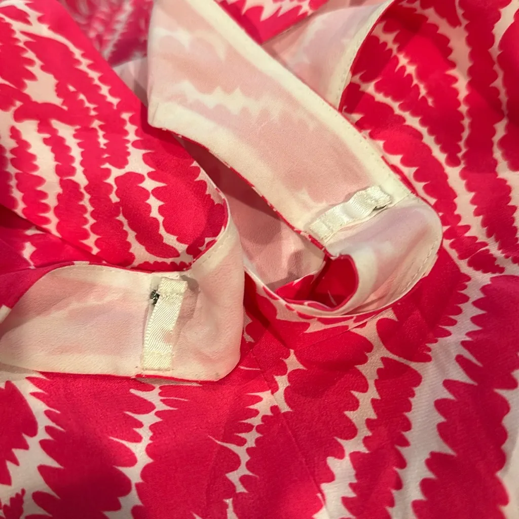 Lilly Pulitzer Show Your Stripes Splash Pink White Posey Sleeveless Silk Dress - Image 8