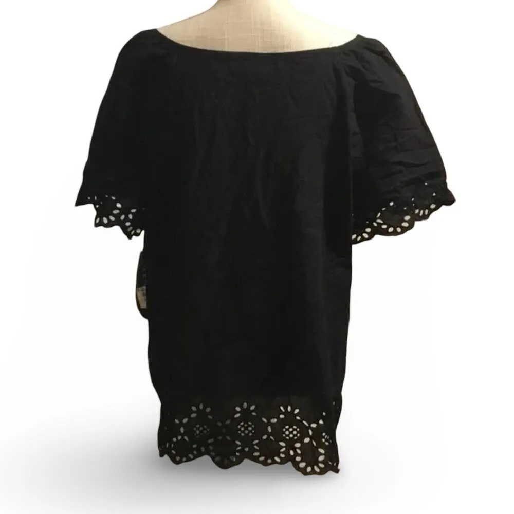 Elementz  Crochet Trim Blouse - Image 3