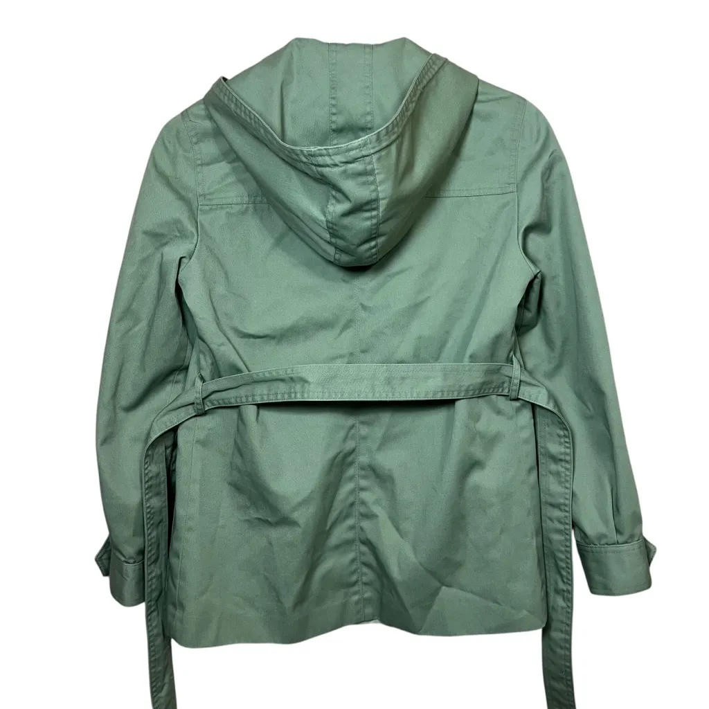 VTG Montgomery Ward Utility Jacket Women’s Sz Small Green Hooded 70s 80s Safari - Image 3