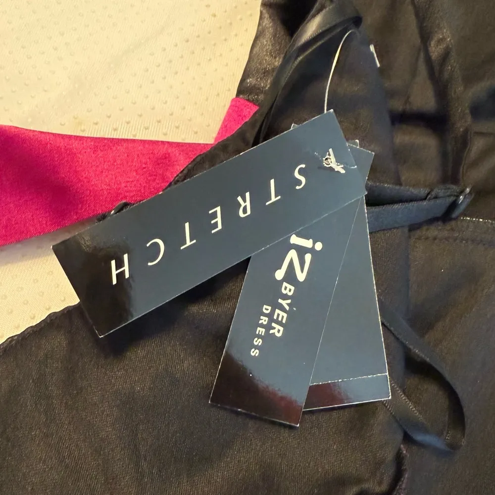 NEW Iz Beyer Y2K Floral Bubble Dress Juniors Size 11 Prom Party HoCo Retro Black - Image 9