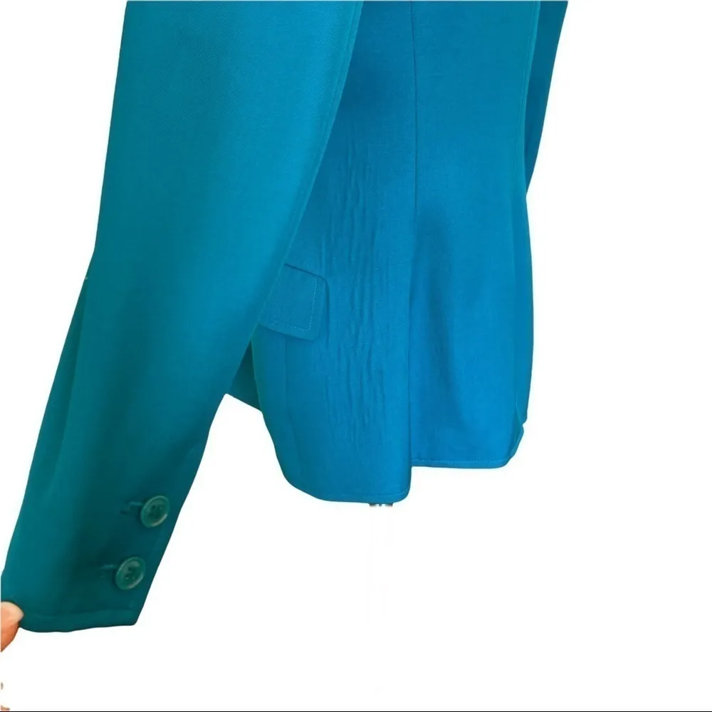 GUCCI Vintage Wool Blazer Turquoise Blue Size 40 - Image 9