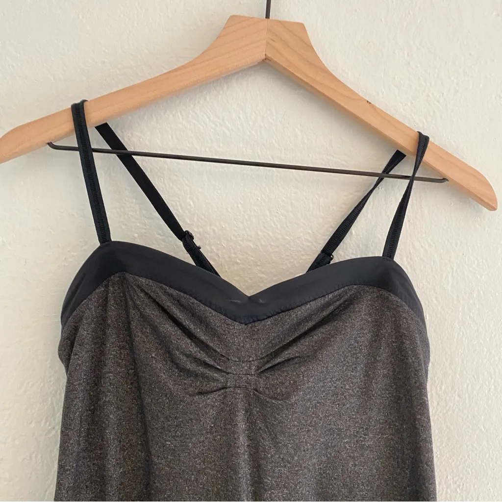 Lululemon Athletica Gray‎ Camisole with Ruched Sweetheart Neckline - Image 2
