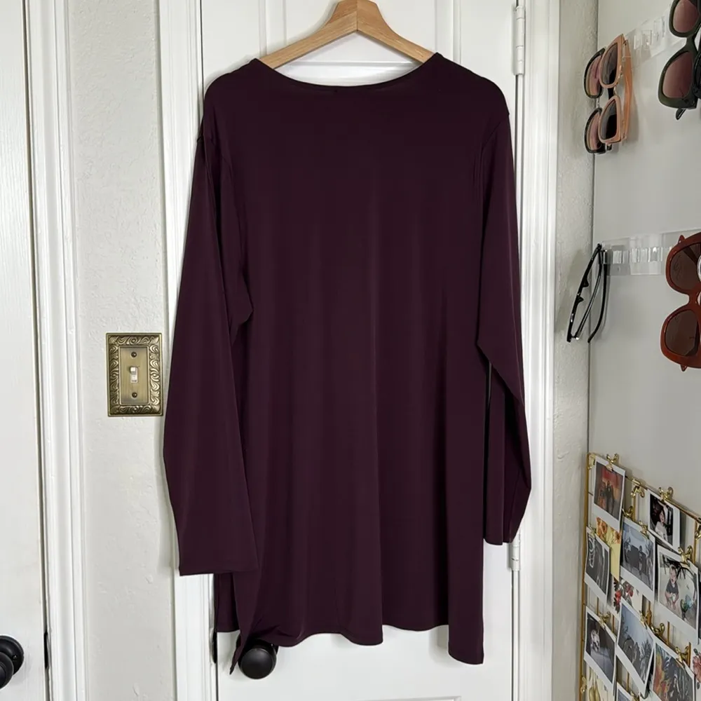 Universal standard eggplant Jersey blouse - Image 7