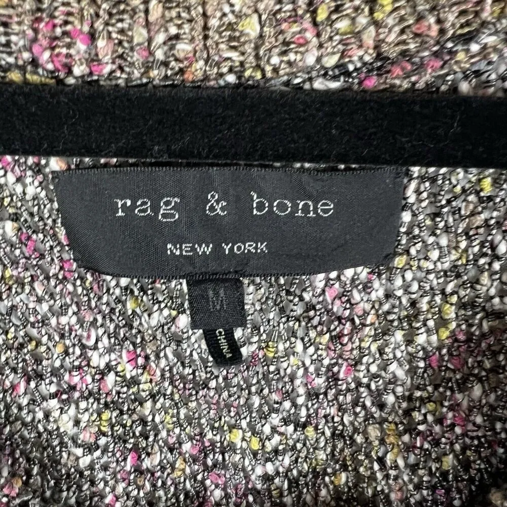 Rag & Bone Womens Boucle Sweater M Speckled Knit Lory Melange‎ Tweed Marled - Image 7
