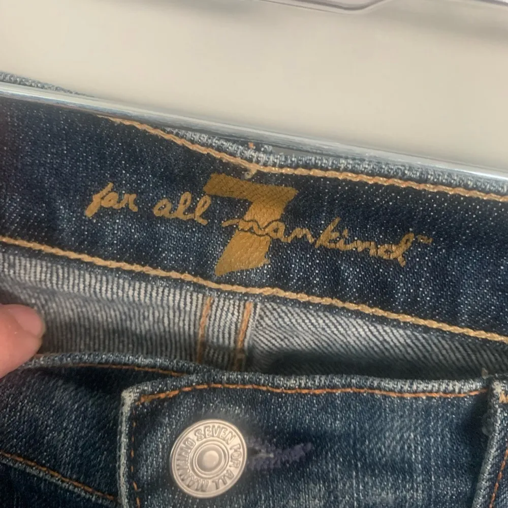7 For All Mankind “Boy Cut” Button Fly Jeans - Image 3