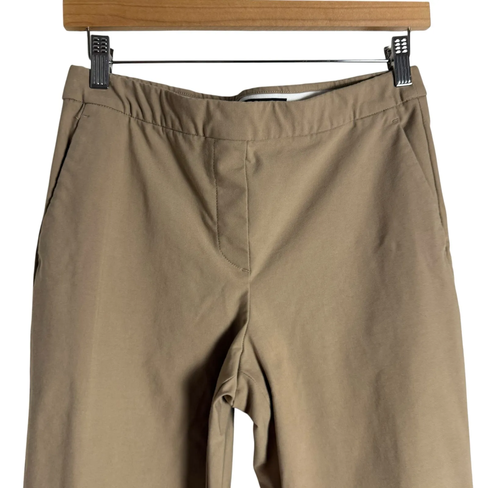 Theory Thaniel Approach Khaki Tan Slim Fit Pull-On Office Work Pants Size 4 - Image 2