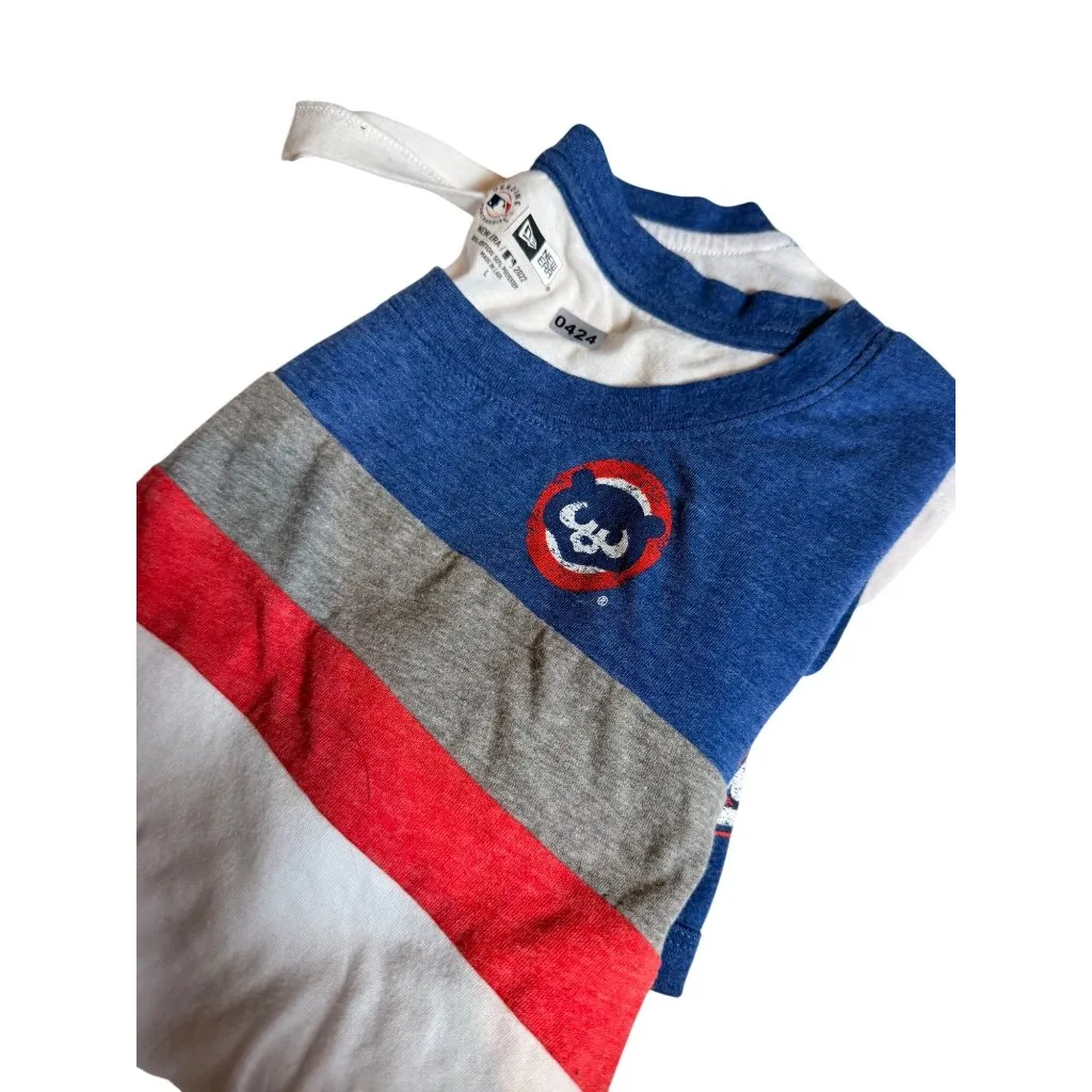 Chicago Cubs Womens Striped Short Sleeve T - Image 8