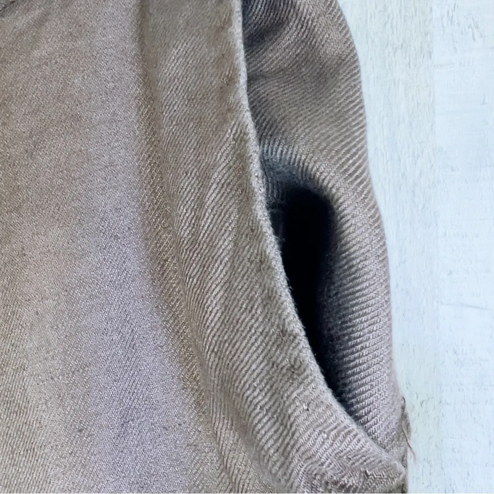 Worthington Size 12 100% Linen Brown Wide Leg Capris w/Front Pockets - Image 4