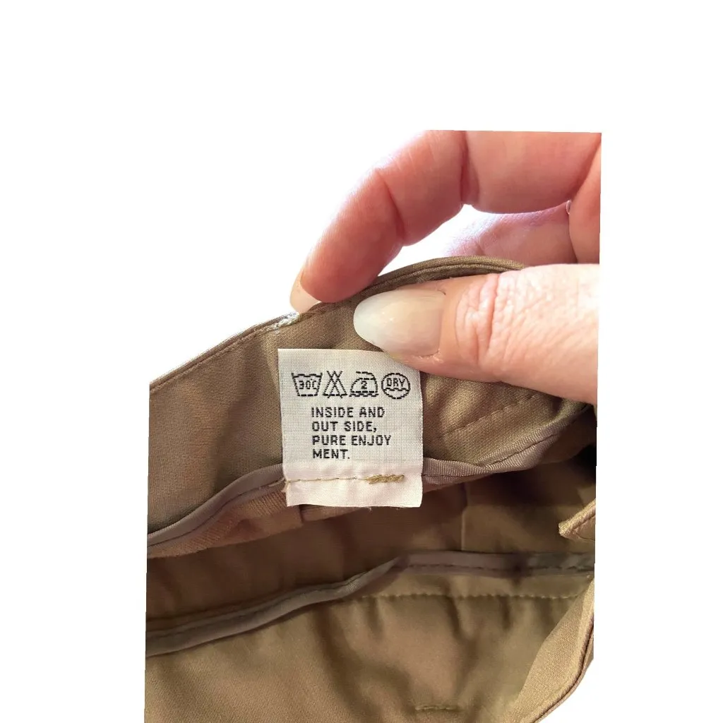 Yedeung Pleated Skorts Beige Size S Y2K Tan - Image 3