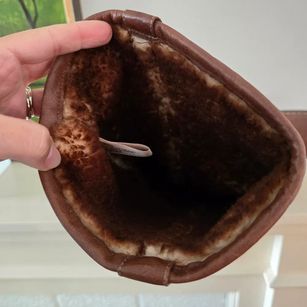 Sofft Emelie Leather/Suede Shearling Lined Boots Two Toned Brown Tan - Image 6