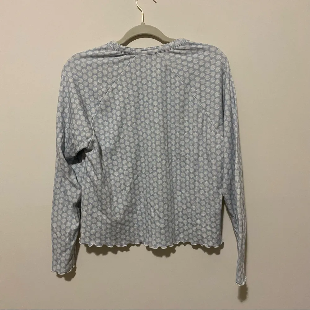 Hill House  Blue and White Scalloped Blouse medium - Image 9