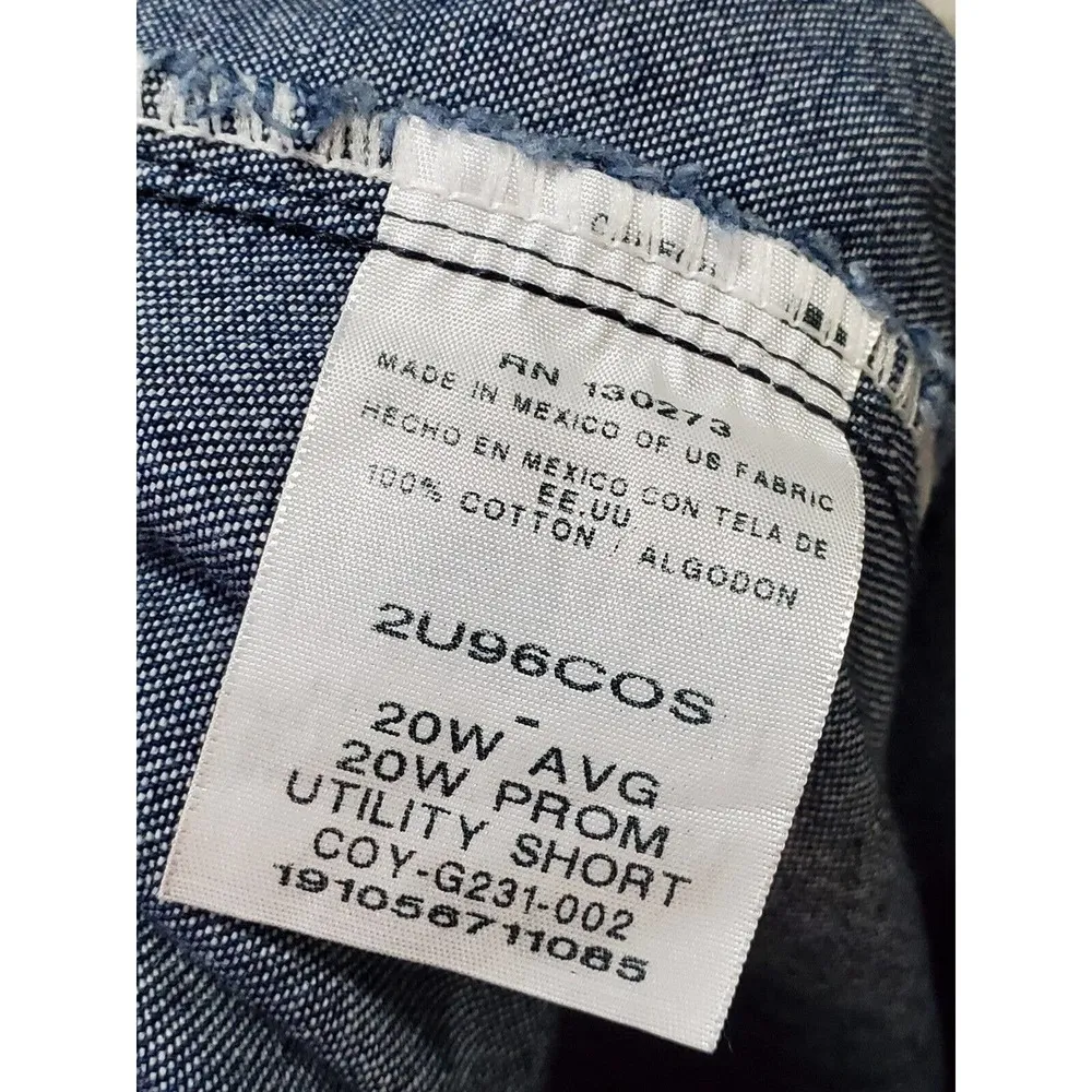 Chic Comfort Women's Blue Denim Cotton Mid Rise Casual Jeans Shorts Size 20W - Image 7