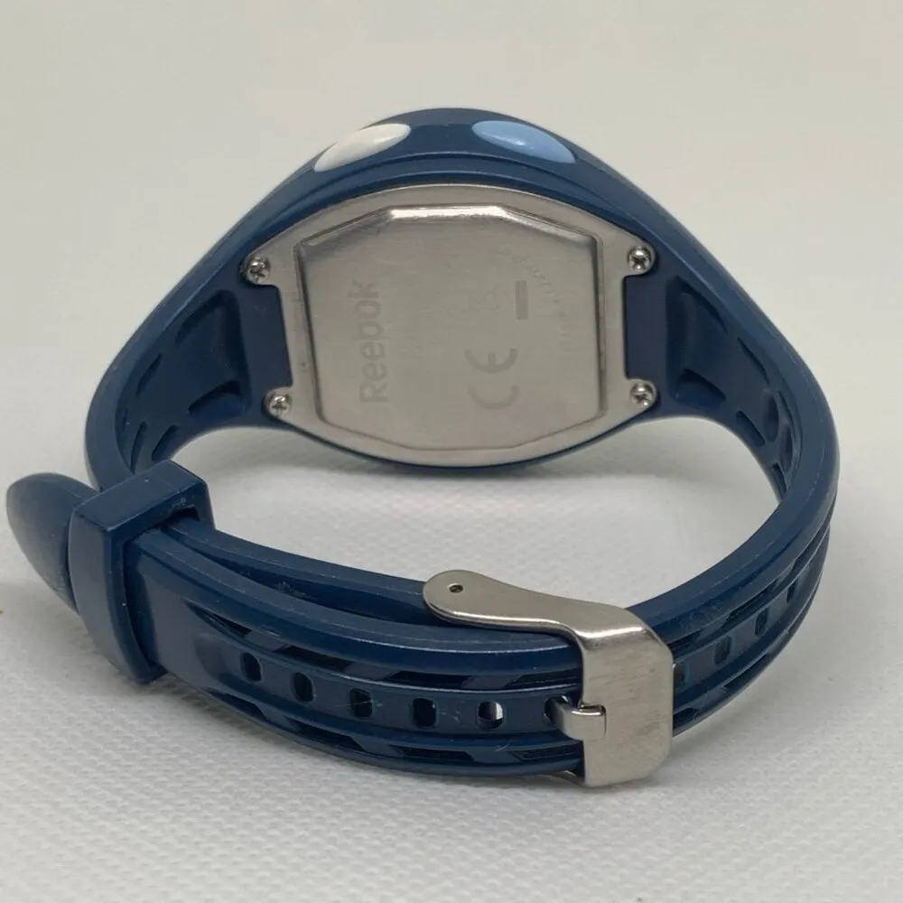 Reebok 50MWR Digital Watch heart rate Stopwatch Blue Buckle Band 37mm running - Image 5