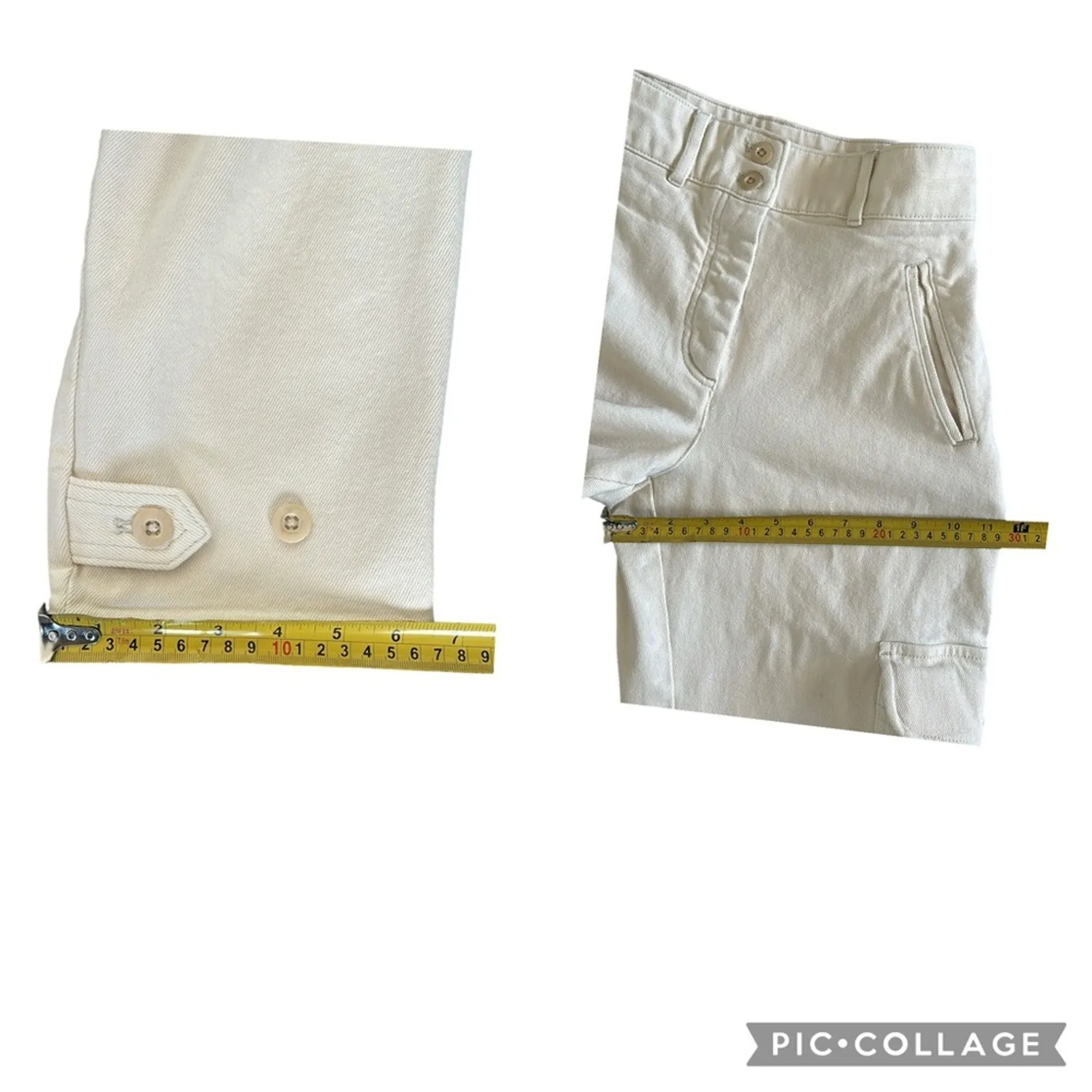 Aritzia Wilfred Free Modern Cargo Pants Off White Button Fly Women’s Size 2 - Image 15