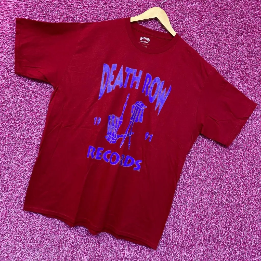 Death Row Records Grim Reaper LA Hands 1991 Hip Hop Tee 2X  - Image 3