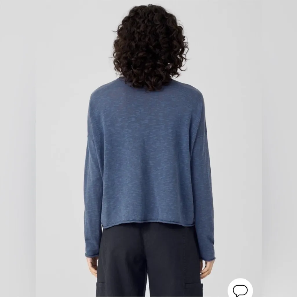 Eileen Fisher Organic Linen & Slub Cotton Box Top Quiet Luxury Lagenlook - Image 3